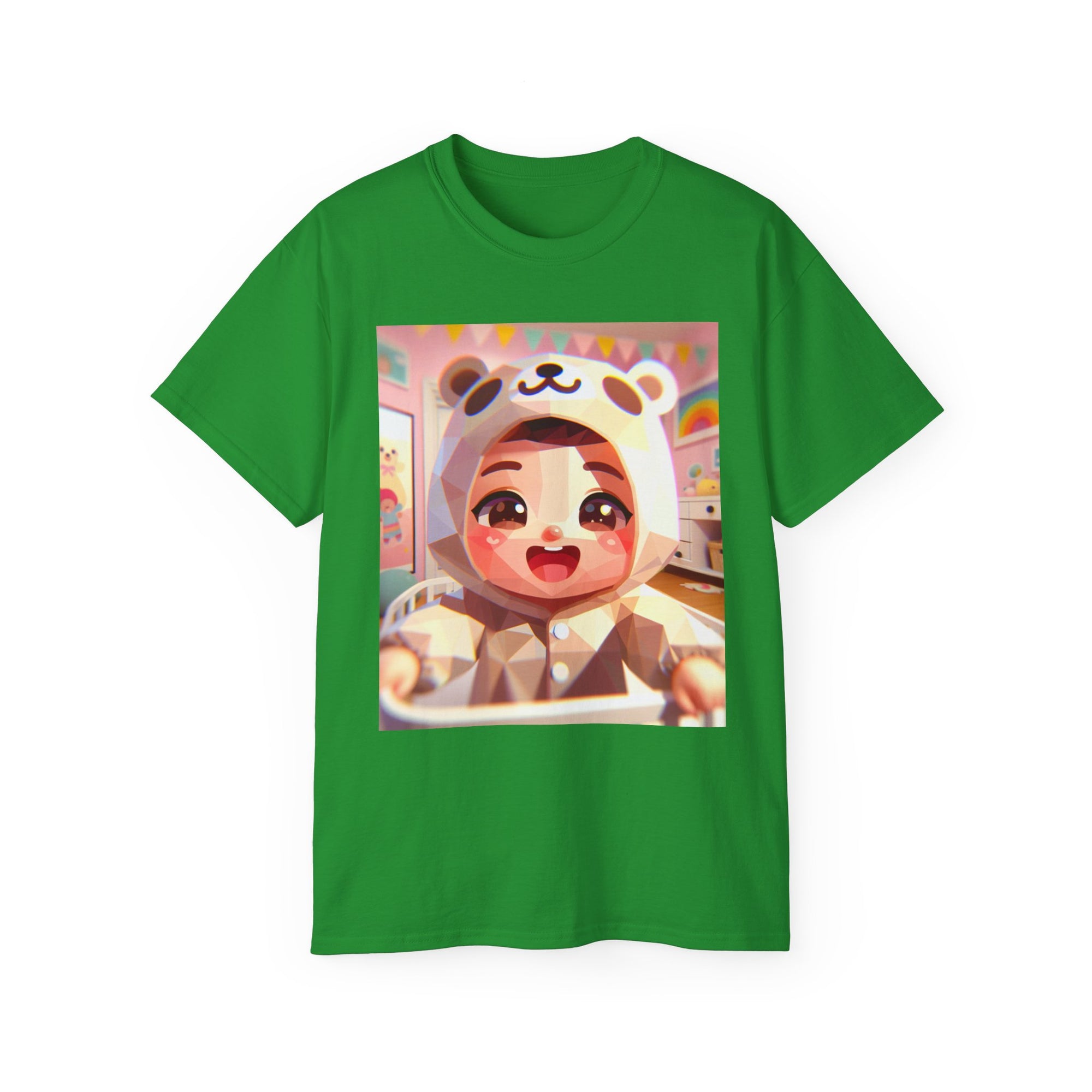 Cute Cartoon Animal Tee, Cozy Unisex T-Shirt for Kids, Gift for Animal Lovers, Birthday, Casual Style, Fun Wear