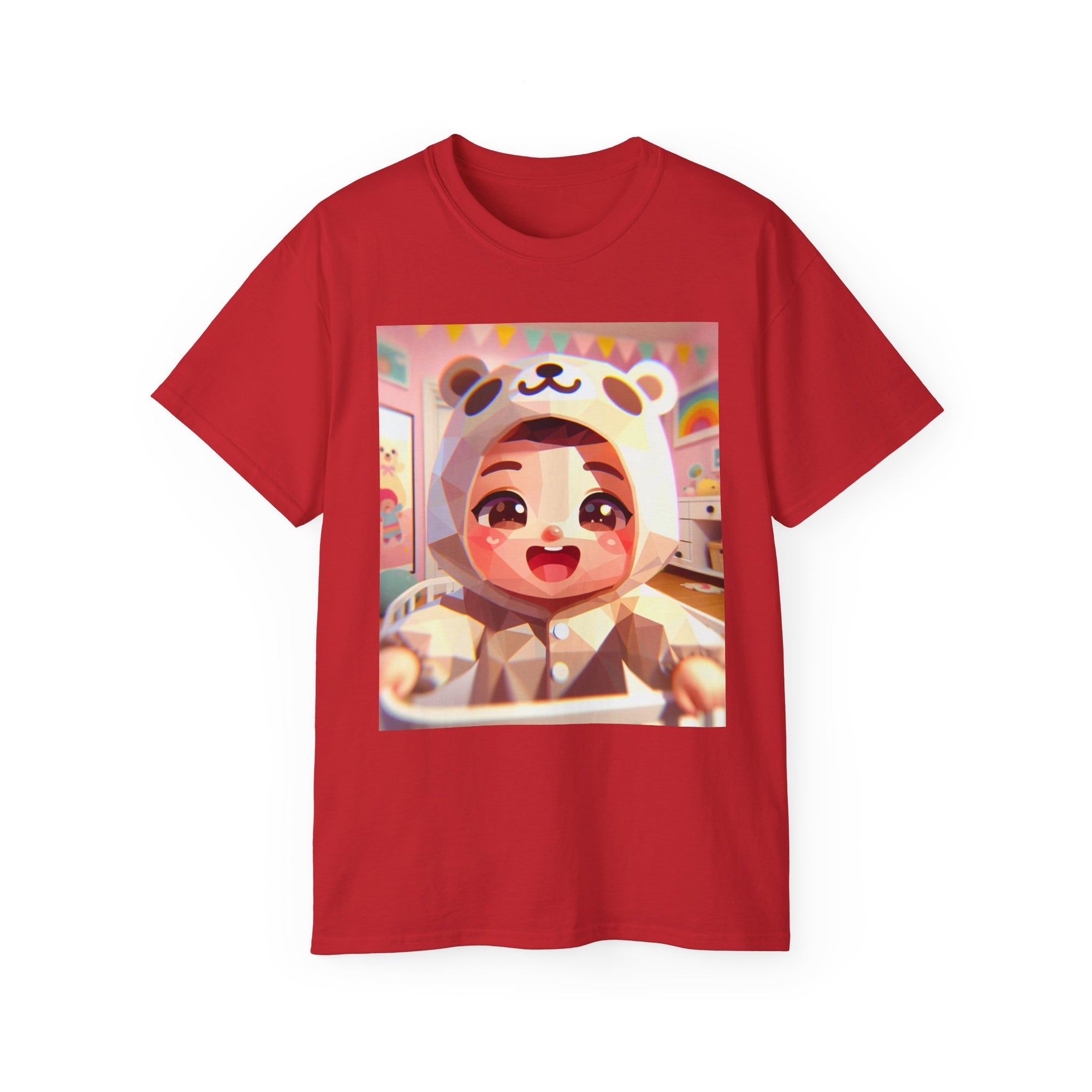 Cute Cartoon Animal Tee, Cozy Unisex T-Shirt for Kids, Gift for Animal Lovers, Birthday, Casual Style, Fun Wear