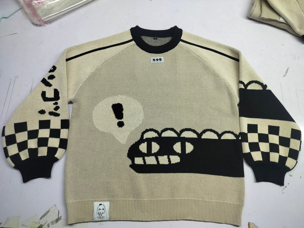 SNARP: Thick knit jacquard sweater-3