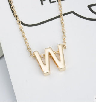 3D Bubble Initial Necklace – Gold Plated A-Z Letter Pendant (Stainless Steel, Dainty Personalized Jewelry)