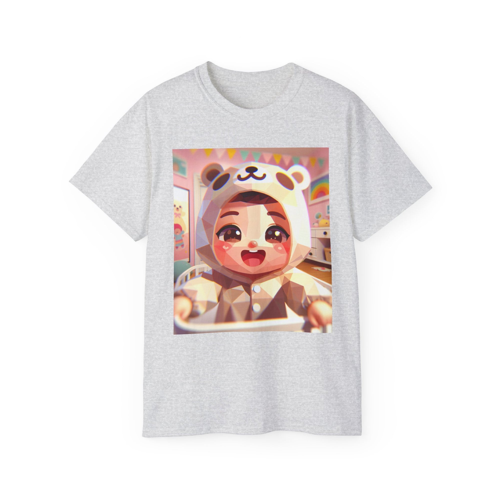 Cute Cartoon Animal Tee, Cozy Unisex T-Shirt for Kids, Gift for Animal Lovers, Birthday, Casual Style, Fun Wear
