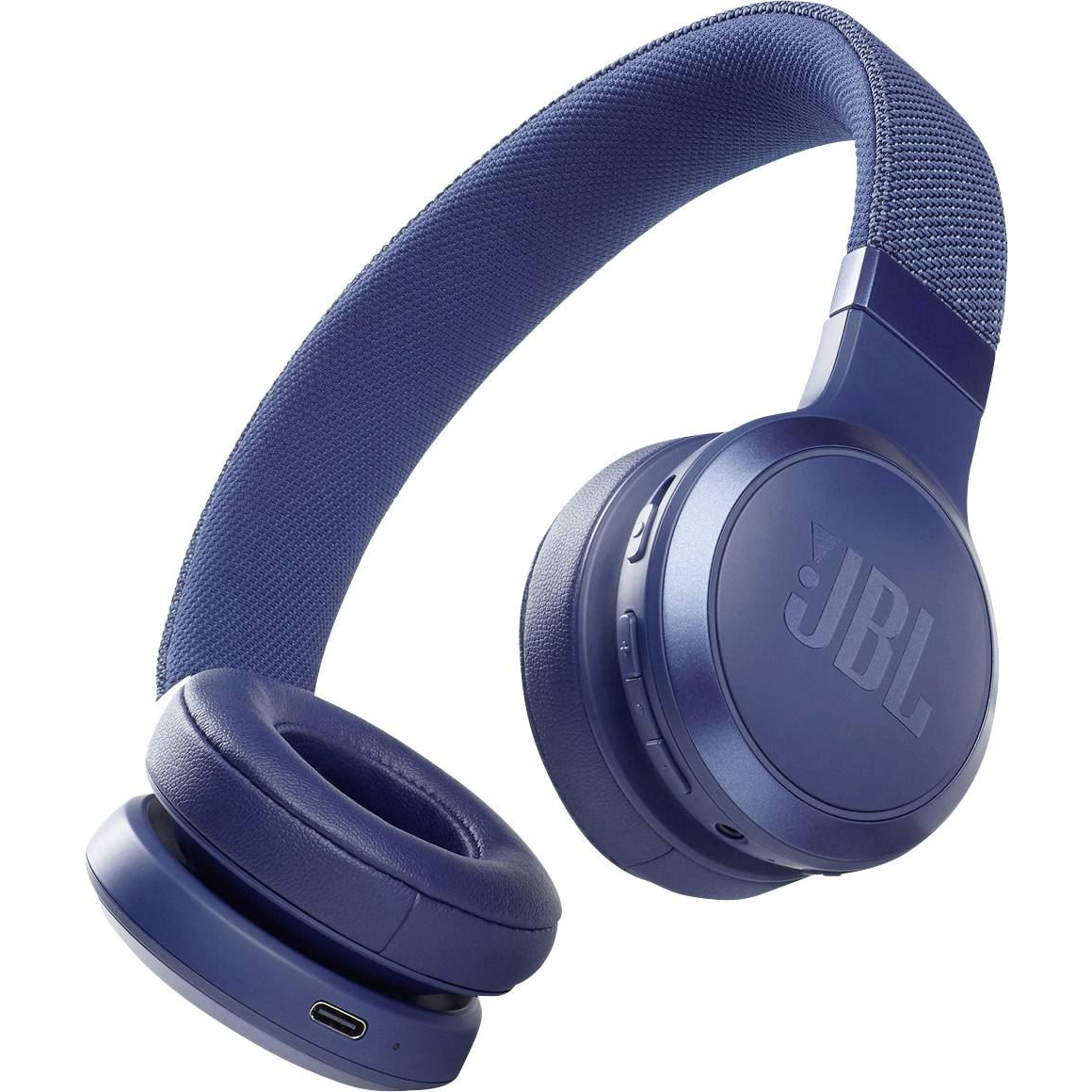Аудио слушалки On-ear JBL Live 460NC, Noise Cancelling, Bluetooth, Вокален асистент, Син (JBLLIVE460NCBLU)-0