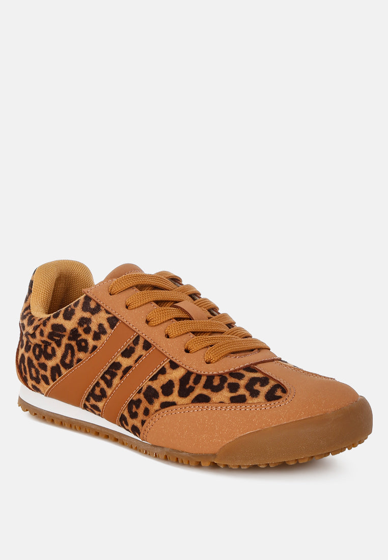 Panther Leopard Print Microfiber Sneakers-1