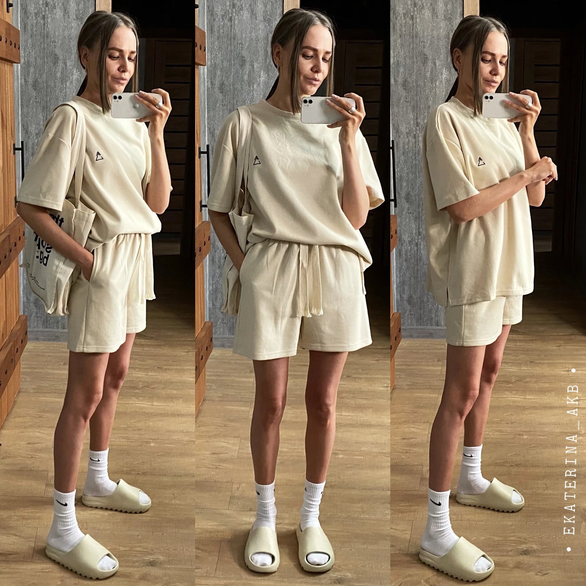 Suit Shorts With Ladies T-Shirt And Top Loose Oversized Cotton Summer Two Piece Ladies Classic Activewear Casual