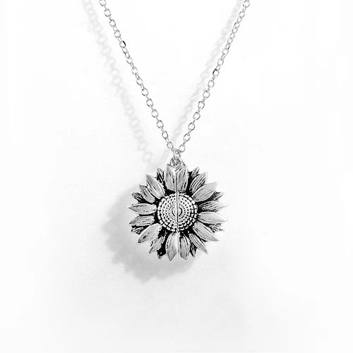 Vintage "You Are My Sunshine" Sunflower Pendant Necklace for Women – Zinc Alloy Fashion Jewelry