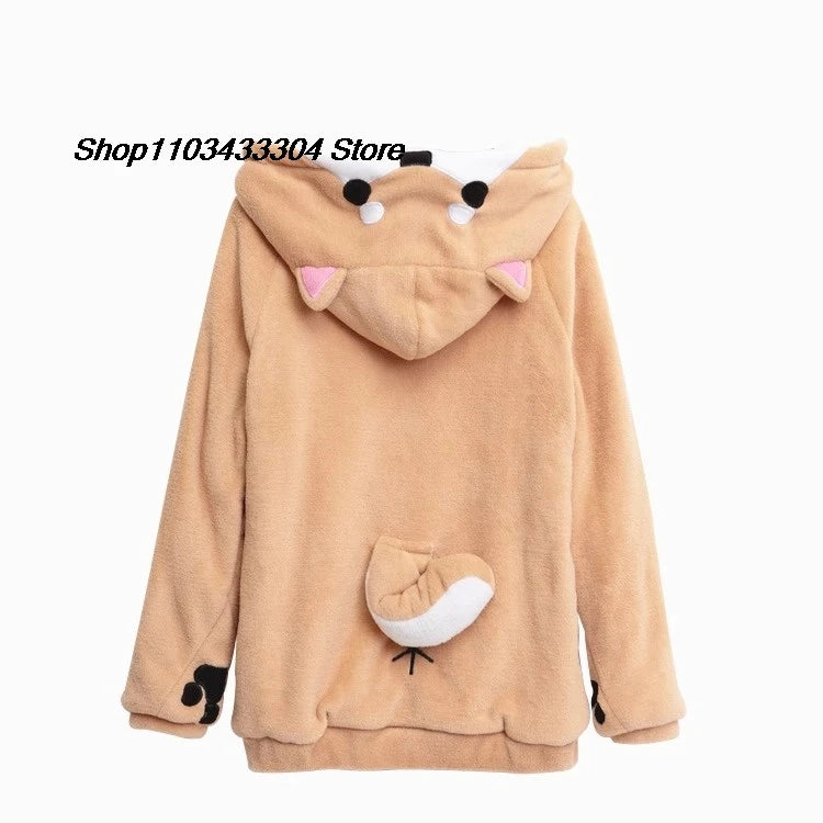 Totoro cosplay sweater Kawaii Hoodie Sweatshirt My Neighbor Coat Fleece Overcoat With Ears Harajuku Cute Jackets Christmas gifts