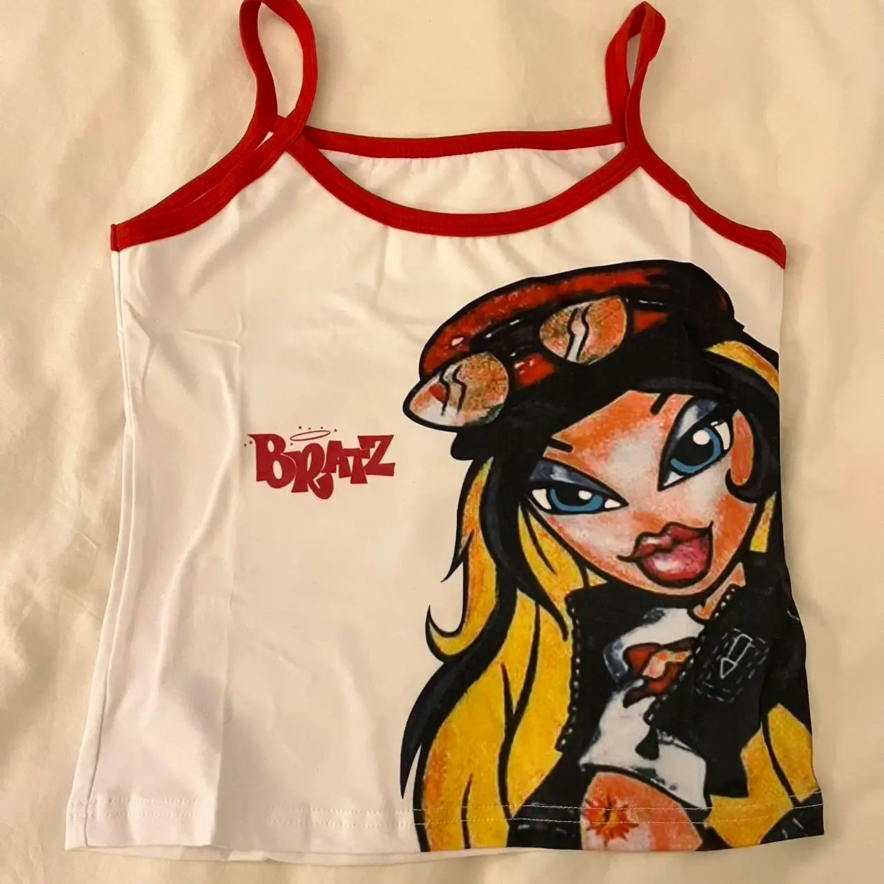 Girls Y2k 2000s Cartoon anime Printing Tank Top Summer Vintage Crew neck Crop Tops Harajuku Streetwear Grunge sexy Corset