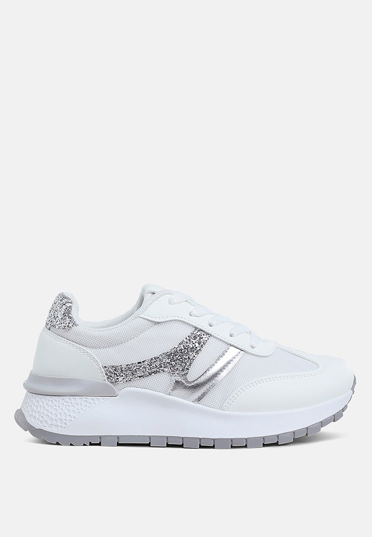 Tapers Glitter Detail Chunky Sneakers-0