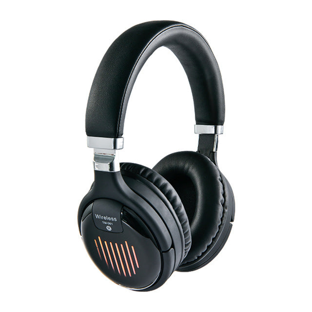 Black over-ear headphones on a white background