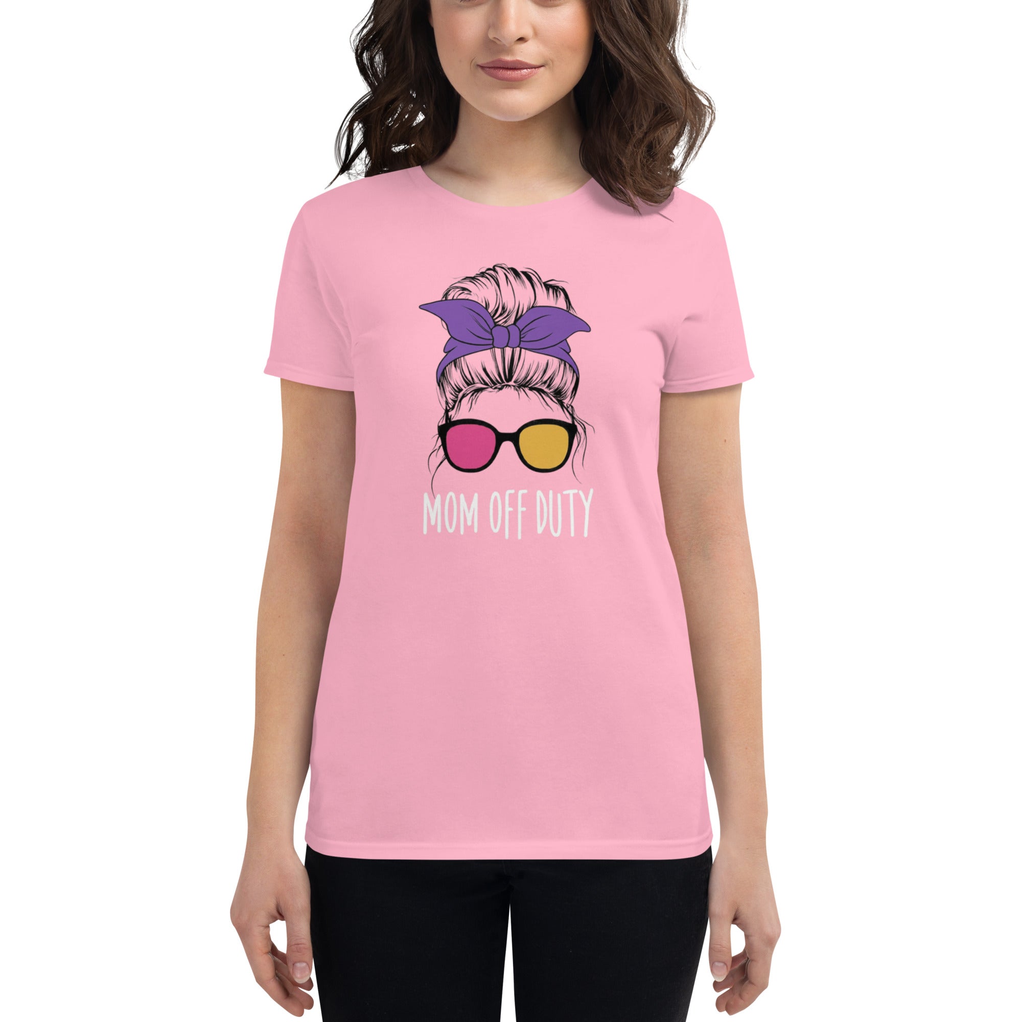 Mother's Day Gift T-Shirt: Mom Off Duty, Heart Sunglasses
