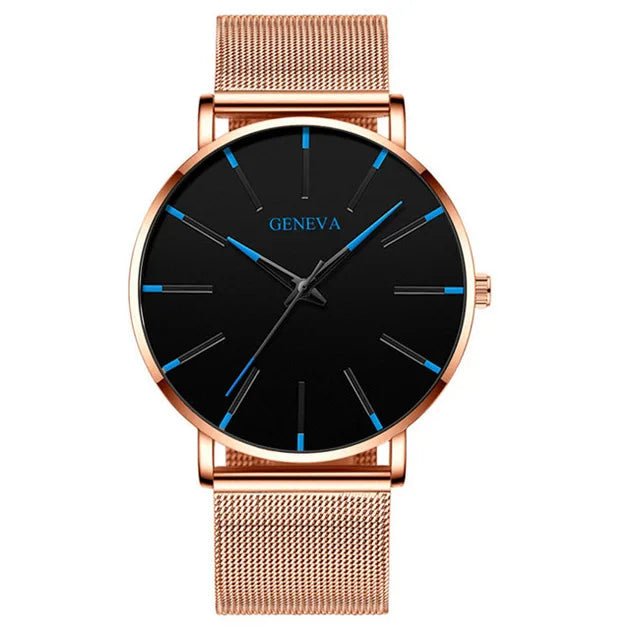 best 2021 Minimalist Men's Fashion Ultra Thin Watches Simple Men Business Stainless Steel Mesh Belt Quartz Watch relogio (KWT2236) shop online at M2K Trends for