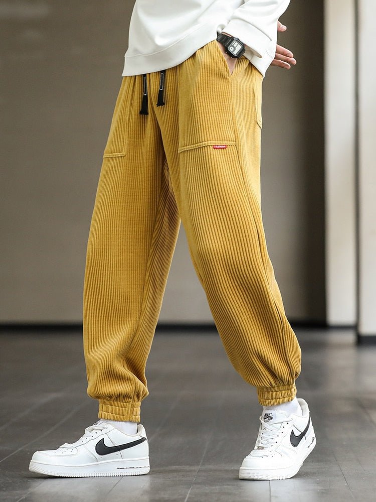 best 2022 New Autumn Winter Corduroy Sweatpants Men Baggy Joggers Fashion Streetwear Loose Casual Harem Pants Plus SIze 8XL 0 shop online at M2K Trends for