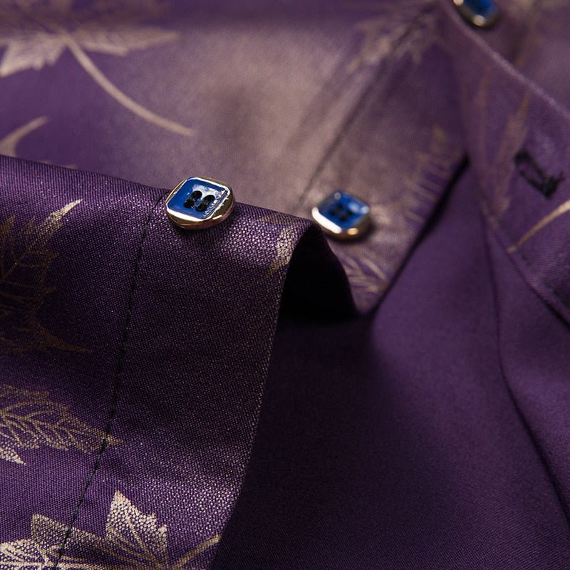 best 2022 New Social Long Sleeve Maple Leaf Designer Shirts Men Slim Fit Vintage Fashions Men's Shirt Man Dress Jersey Clothing 36565 Mens shirt shop online at M2K Trends for men shirt