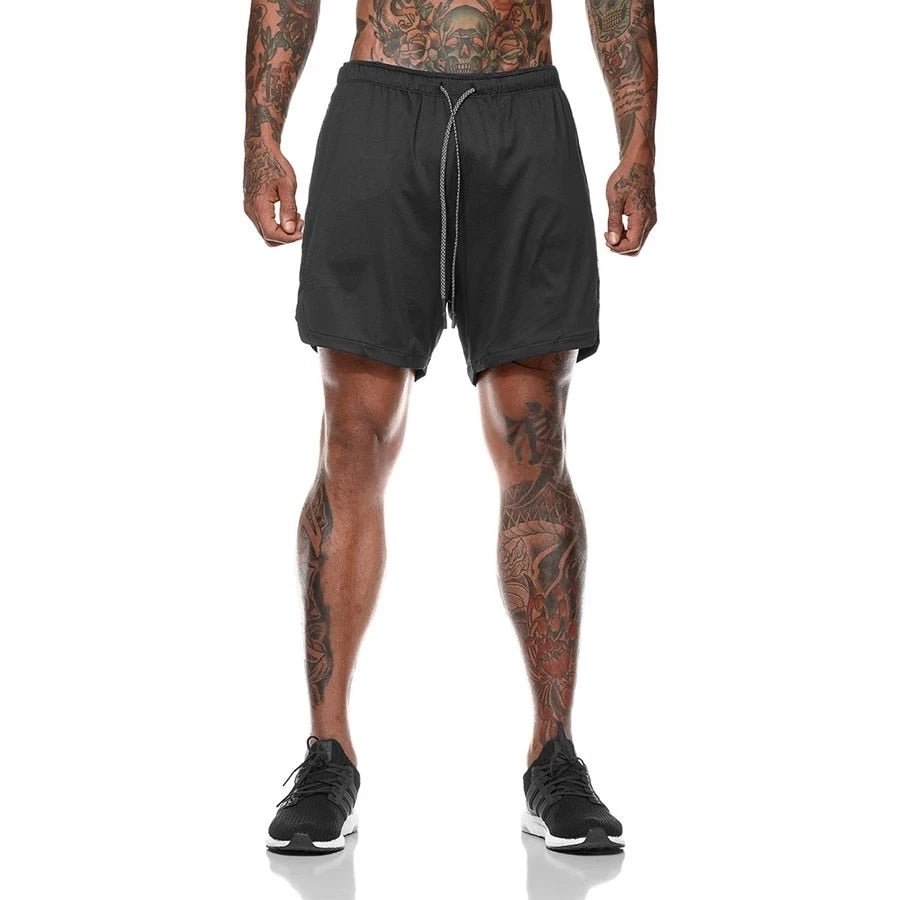 best 2022 Sport Shorts Men Sportswear Double-deck Running Shorts 2 In 1 Beach Bottoms Summer Gym Fitness Training Jogging Short Pants 0 shop online at M2K Trends for