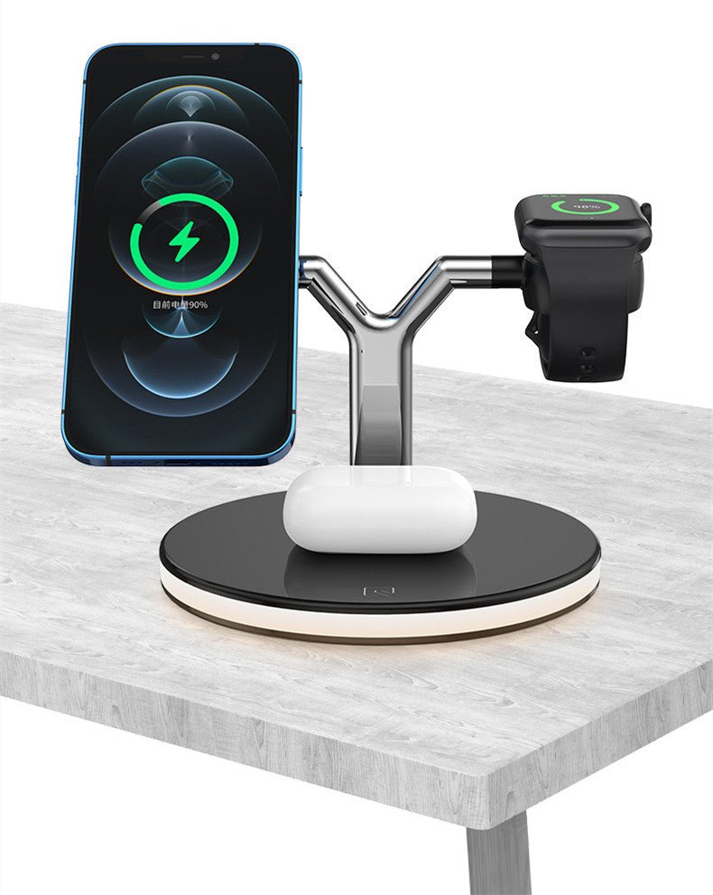 best 3 In 1 Magnetic Wireless Charger Stand Watch 15W Fast Charging Dock Station For Earbuds Pro 0 shop online at M2K Trends for