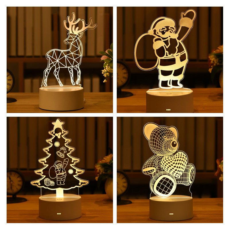 best 3D Lamp Acrylic LED Night Lights Christmas Party Decoration Night Lighting shop online at M2K Trends for Night Lights