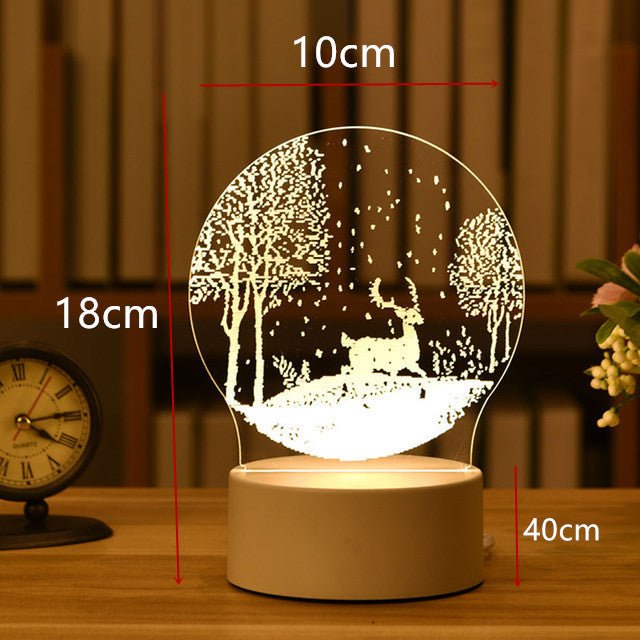 best 3D Lamp Acrylic LED Night Lights Christmas Party Decoration Night Lighting shop online at M2K Trends for Night Lights