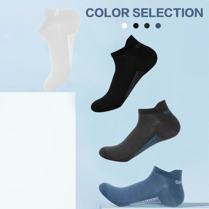 best 5 Pairs/Lot High Quality Men Ankle Socks Breathable Cotton Sports Mesh Casual Athletic Thin Cut Short Sokken Plus Size shop online at M2K Trends for