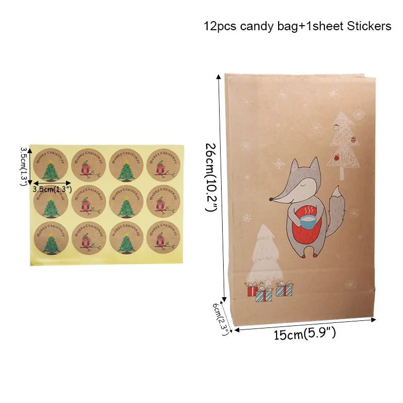 best Christmas paper Kids Candy Box Bag Navidad 2021 New year christmas home decoration Natal gift bags Kerst Noel Treats packing box shop online at M2K Trends for