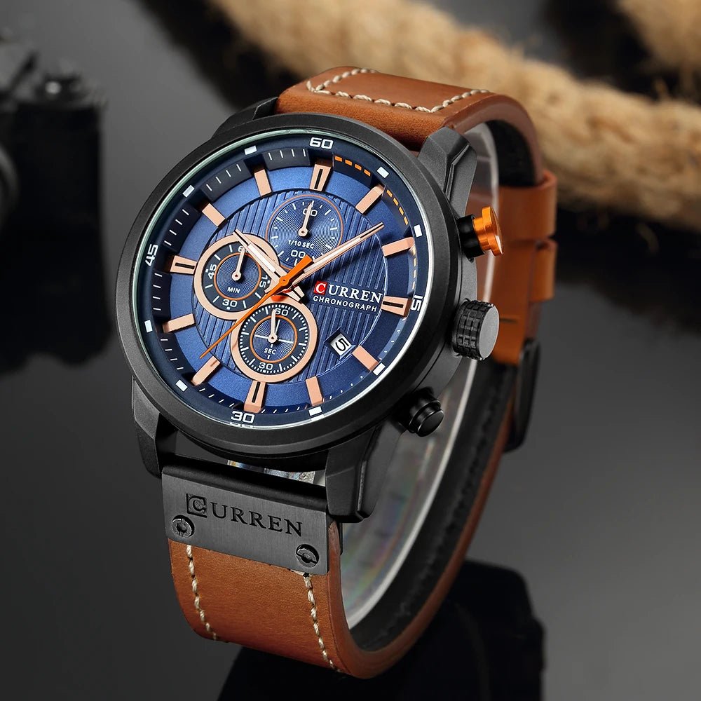 best CURREN 8291 Luxury Brand Men Analog Digital Leather Sports Watches Mens Watch Man Quartz Clock Relogio Masculino shop online at M2K Trends for