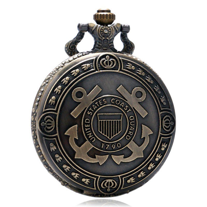 best Hot Sale Bronze United States Coast Guard 1790 Theme Pocket Watch Men Navy Creative Gift for Women Fob Watches Jewelry & Watches shop online at M2K Trends for watch in GTA for sale