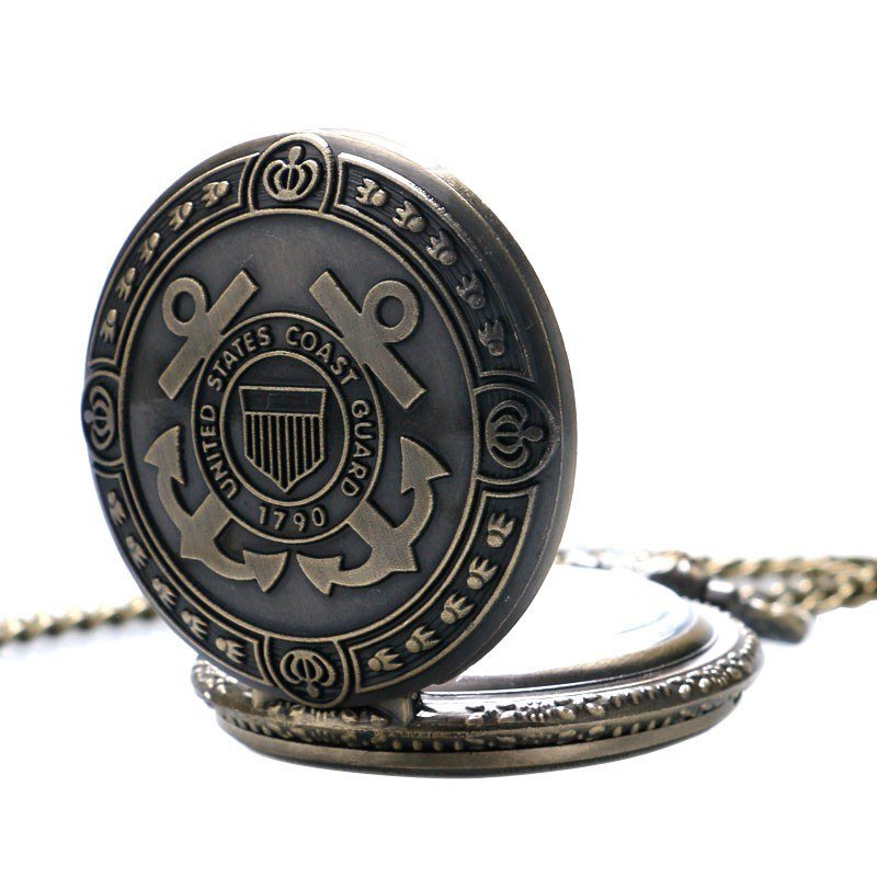 best Hot Sale Bronze United States Coast Guard 1790 Theme Pocket Watch Men Navy Creative Gift for Women Fob Watches Jewelry & Watches shop online at M2K Trends for watch in GTA for sale