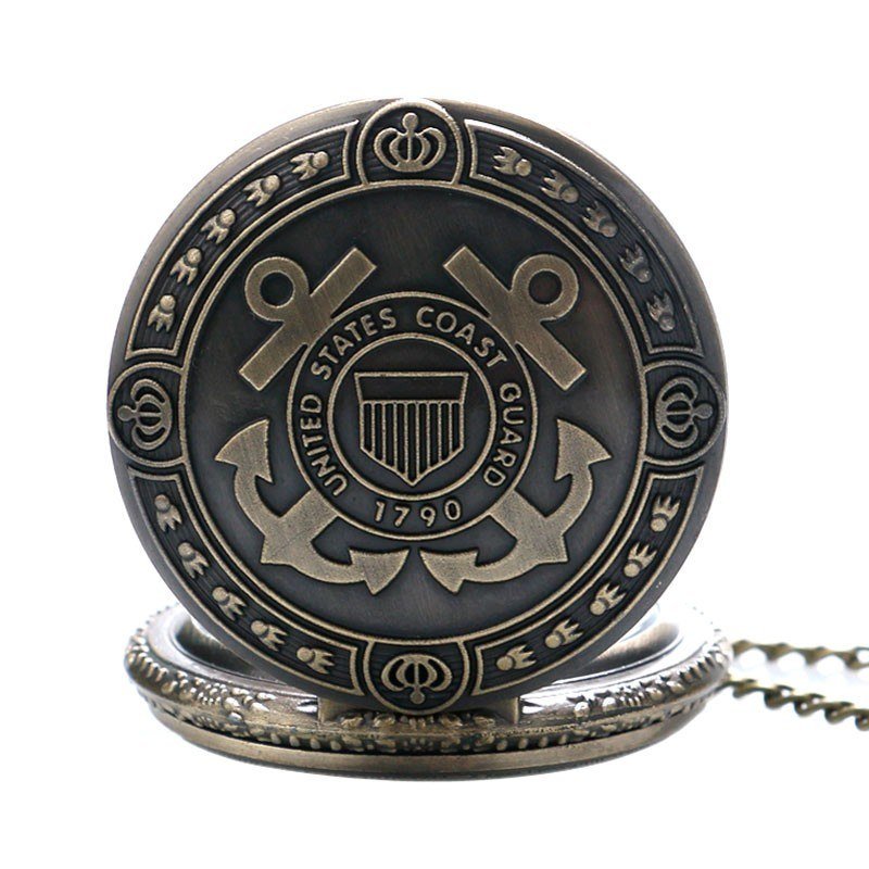 best Hot Sale Bronze United States Coast Guard 1790 Theme Pocket Watch Men Navy Creative Gift for Women Fob Watches Jewelry & Watches shop online at M2K Trends for watch in GTA for sale