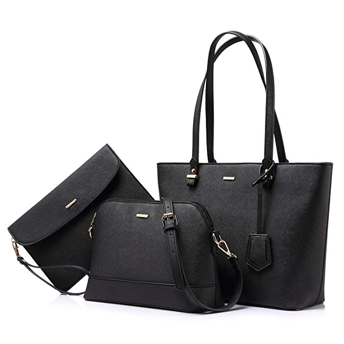 best LOVEVOOK 2022 Brand Designer PU Leather Ladies Shoulder Hand bag 3 pcs Luxury Purse and Handbags Set Large Cute Women Tote Bags shop online at M2K Trends for
