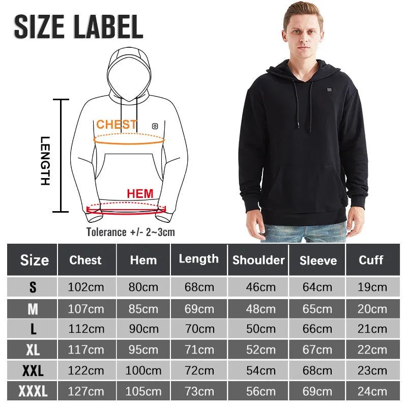 best Men USB Heating Hoodies Women Vintage Gothic Heated Jacket Long Sleeve Streetwear Loose Coats Harajuku Sweatshirts Hoodie shop online at M2K Trends for Hoodie