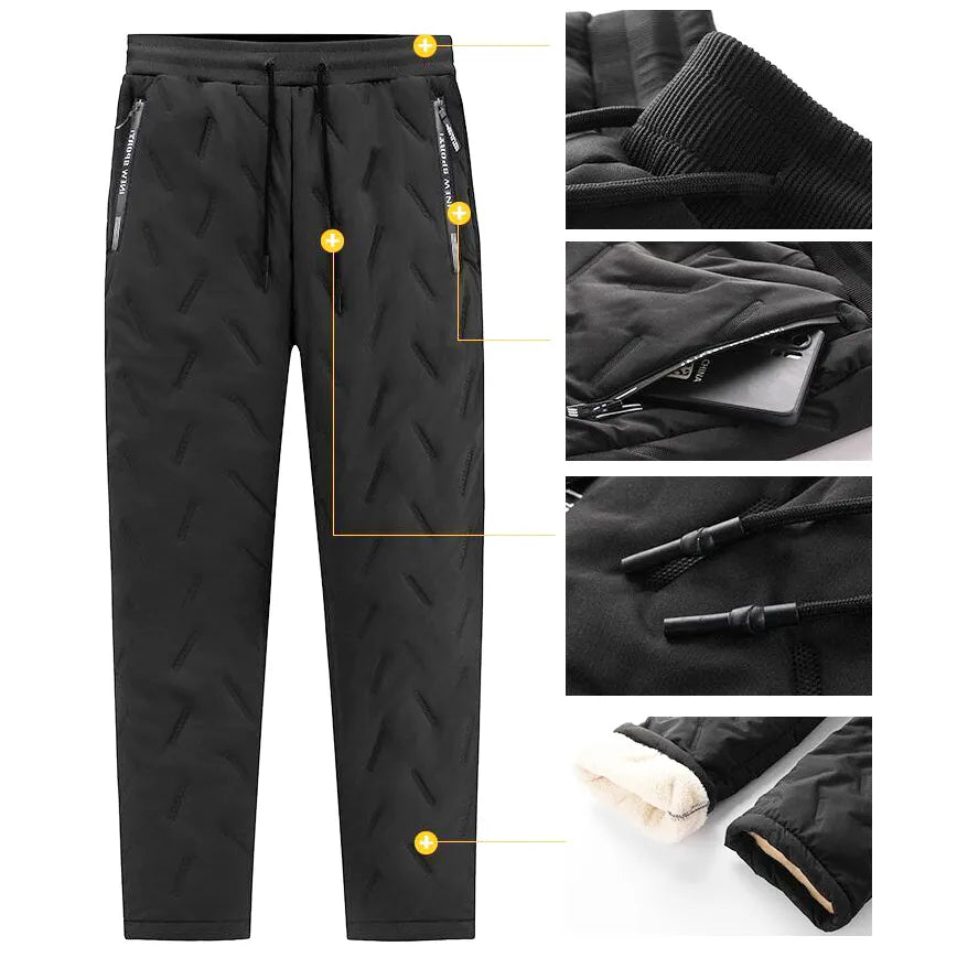 best Men Winter Warm Lambswool Thicken Sweatpants Men Outdoors Leisure Windproof Jogging Pants Brand High Quality Trousers Men shop online at M2K Trends for
