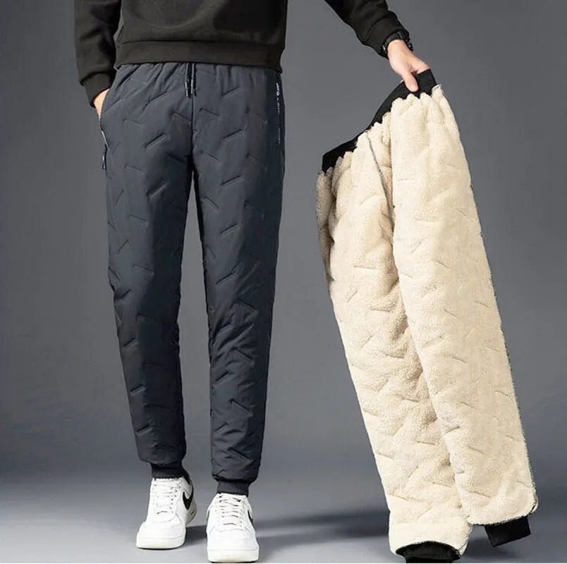 best Men Winter Warm Lambswool Thicken Sweatpants Men Outdoors Leisure Windproof Jogging Pants Brand High Quality Trousers Men shop online at M2K Trends for