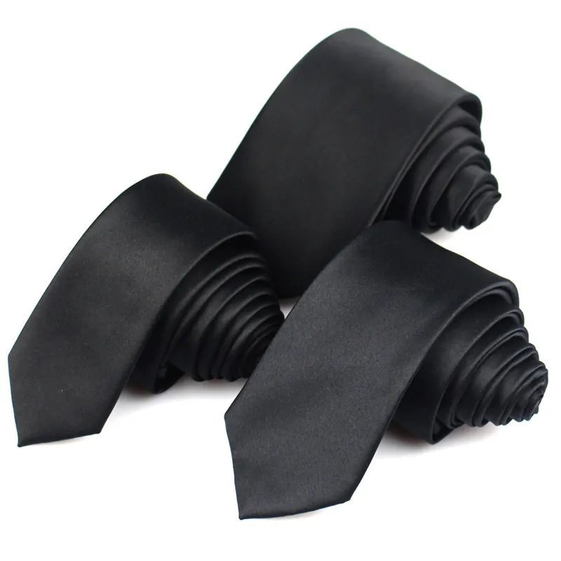 best New Classic Black Ties for Men Silk Mens Neckties for Wedding Party Business Adult Neck Tie 3 Sizes Casual Solid Tie shop online at M2K Trends for