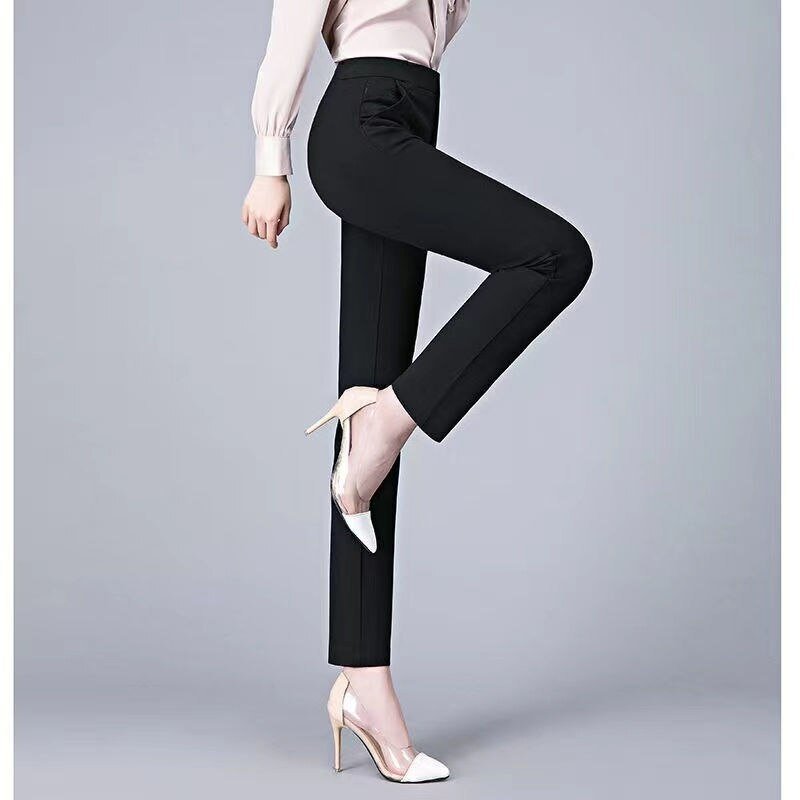 best Office Lady Loose Big Size Pencil Pants Spring Summer Elegant Women 5XL Pockets High Waist Casual Solid Straight Trousers 2022 0 shop online at M2K Trends for