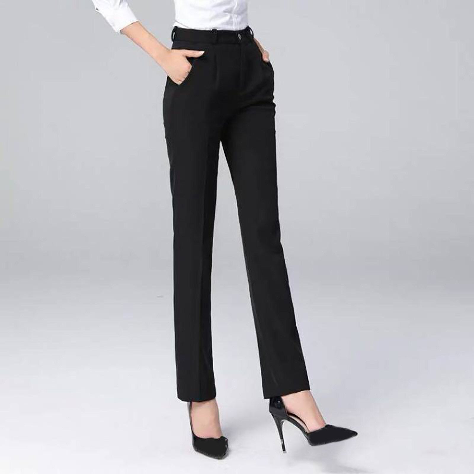 best Top Sell Wide Pants For Women Work Straight Mid Waist Chinos Button Down Straight Long Trousers Cargo Pants For Women Plus Size 0 shop online at M2K Trends for women pants