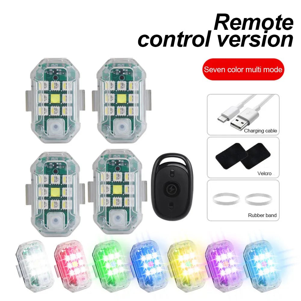 best Wireless Remote Control LED Strobe Light for Car Auto Motorcycle Bike Drone Scooter Anti-collision Warning Lamp Flash Indicator shop online at M2K Trends for