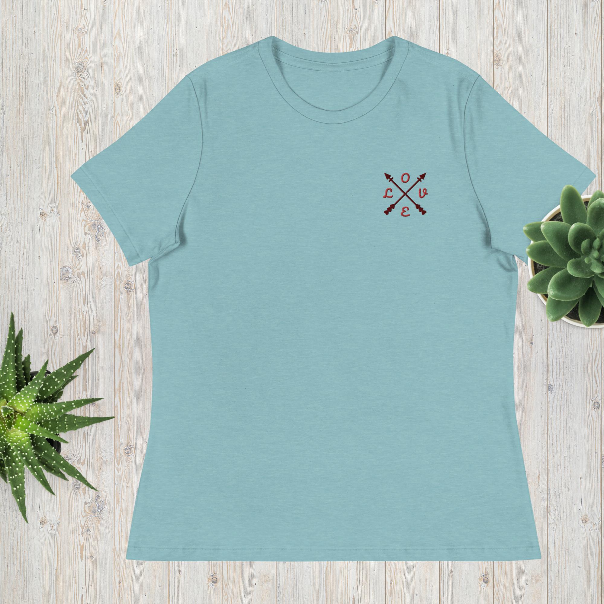 best Women's Relaxed love T-Shirt T-shirt shop online at M2K Trends for Casual wear Graphic tees