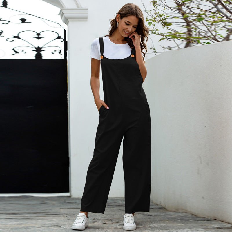 best Women's Vintage Loose Relaxed Long Strap Pants women`s pants shop online at M2K Trends for