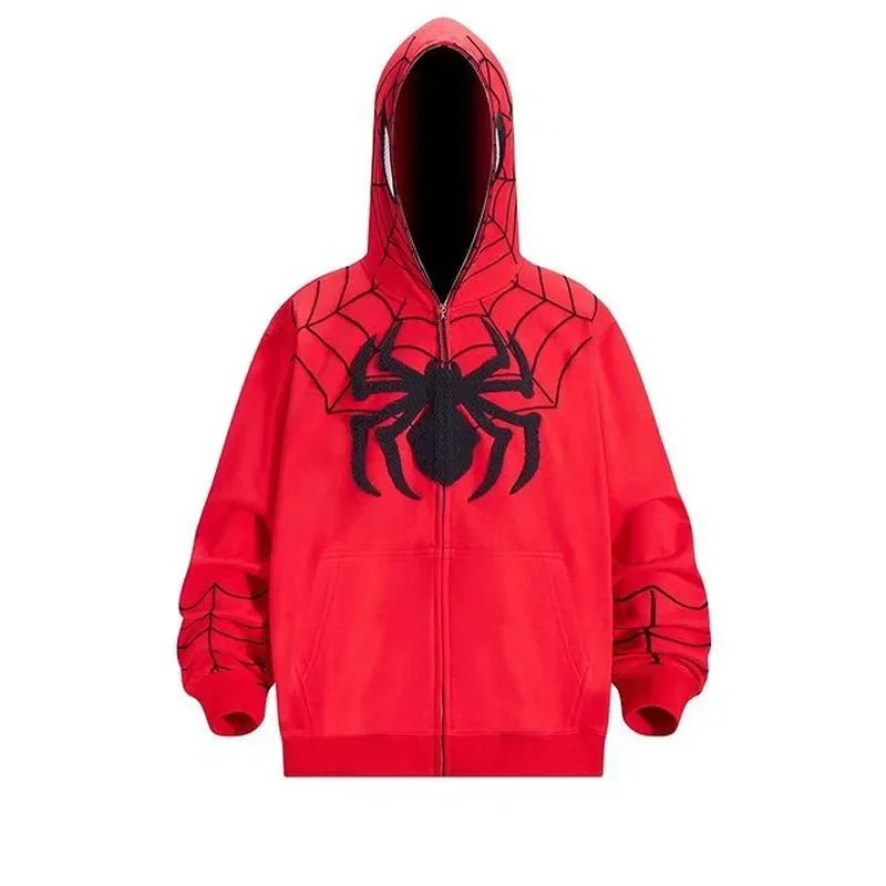best Y2K Harajuku zip up hoodie kawaii clothes Spider Anime Pattern streetwear Gothic oversized hoodie Hip Hop Fashion casual jacket shop online at M2K Trends for